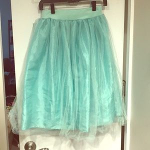 COPY - Mint-Green Tulle-Style Skirt!